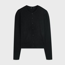미쏘 여성용 베이직 라운드넥 가디건
