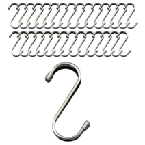 리빙홈디테일 다용도 S자 걸이 고리 캡형 11cm, 실버, 30개