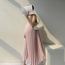 마켓A 플리츠 주름 나시 임부 원피스
