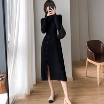 루나걸 케이린 반목 니트 원피스