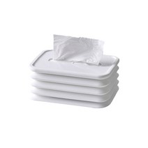 로로코코 접이식 실리콘 티슈케이스 100 x 200 x 135 mm, 화이트, 1개
