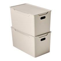 이지앤프리 코지 리빙박스 중, 우드그레이, 2개