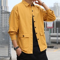 남성용 마켓A 솔리드 투포켓 셔츠