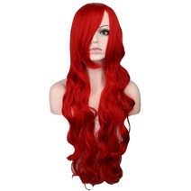 윤스랩스 패션 헤어 컬러 가발 80cm, 레드, 1개