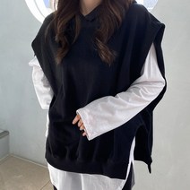 시크폭스 여성용 마코 후드 오버핏 베스트