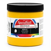 스피드볼 아크릭 실크스크린 잉크, Medium Yellow, 236ml