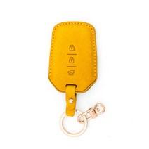 차모아 가죽 스마트키케이스 벨로스터 엑센트 i30 싼타페CM, 머스타드+로즈골드사틴, MH103
