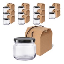 미르코리아 낮은형 용기 블랙캡 500ml + 고급형 1구 낮은형 선물상자 중형 세트, 12세트