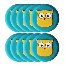 루나글램 실리콘 도어 충돌 방지 패드, 올빼미, 10개