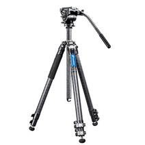 레오포토 만바 유압식 비디오 삼각대 세트, 삼각대(LV-323C), 헤드(BV-10)