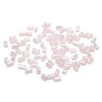 공예용 직사각 론델 비즈 2 x 4 mm 98p, 베이비 핑크 AB, 1개