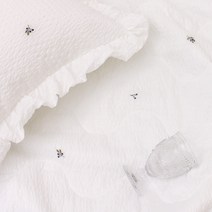 슈에뜨룸 시원한 자수 여름 시어서커 프릴 차렵이불