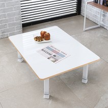 아이캔컴퍼니 LPM 4단 높이조절 베이직 접이식테이블 800, 화이트우드