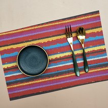 마켓피오 보헤미안 PVC 식탁매트 4p, 타입3, 45 x 30 cm