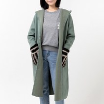 여성용 주머니 후드 코트 R21FFHD0116