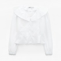 미쏘 러플카라 페플럼 블라우스