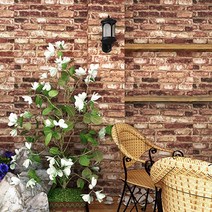 쿼르디 쉽게 붙이는 벽돌 벽지 방수 시트지, 엔틱 브라운