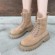 코나블루 여성용 레이스업 스웨이드 워커 5cm DT3128
