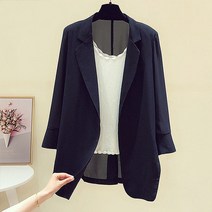 쉐어몰 여성용 썸머 쉬폰 루즈핏 정장 자켓