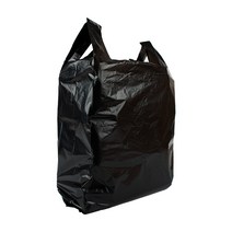 쓰리포 손잡이 마트 비닐봉투 검정, 2개, 27L