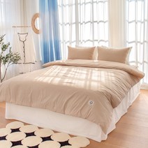 그래이불 고밀도 수피마 코튼 100수 부드러운 간절기 여름 호텔 알러지 차렵이불 + 베개커버 + 패드 SS