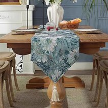 홈플로우 멋드러진 꽃 자수 테이블 러너, 혼합색상, 33 x 200 cm