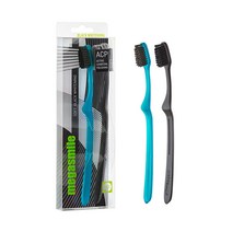 메가스마일 소프트 Black 화이트닝 칫솔 1S02 블루 + 블랙, 1세트, 2개