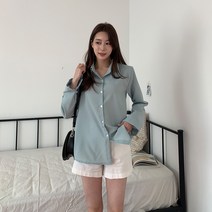 여성용 티우덴 무지 베이직 셔츠 NB1362K11