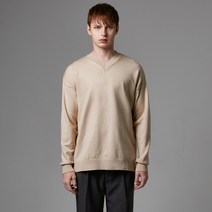 위켄드옴므 남성용 소프트 브이넥 니트 티셔츠