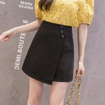 아베크 베이직 컬러 A라인 랩스커트 치마