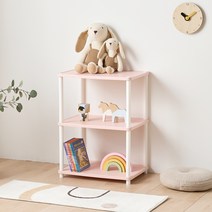 데일리 플라스틱 진열장 3단, 핑크