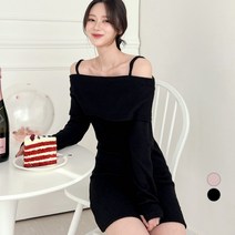 에비뉴비 여성용 오프숄더 미니 원피스
