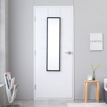데코퍼니쳐 심플리 문걸이 전신거울 300 x 1200 mm, 블랙