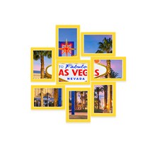 스위트스페이스 데코 인테리어 모던시티 8분할 멀티 액자 스티커 옵션10, 옐로우