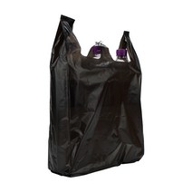 쓰리포 손잡이 마트 비닐봉투 검정, 4개, 12L
