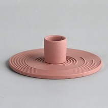 심플앤글로우 미니 도자기 심플한 1구 감성 캔들 홀더, 벽돌색