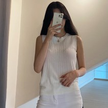 여성용 데일리 골지 슬리브리스 lkf084