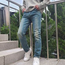 맨타임 남성용 AAJ 데일리 워싱 데미지 데님팬츠
