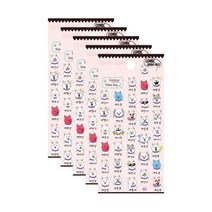 쁘띠팬시 표정 Comic Shiba Face 스티커 DA5457, 혼합색상, 5개