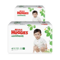 2021 신형 하기스 네이처메이드 밴드형 기저귀 남아용 대형 4단계(9~13kg), 108매