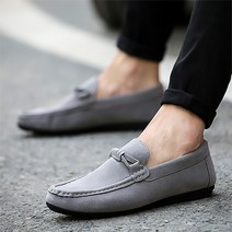 남성용 인조 스웨이드 스트랩 로퍼
