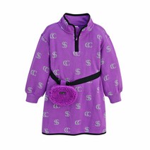 컬리수 여아용 애슬레져 쟈카드 벨트 가방세트 원피스 C214OPG30P