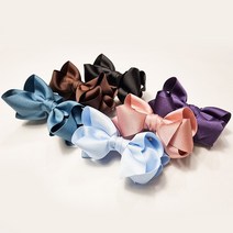 프라임리본 이쁘다컬러 골지 집게핀 6종 세트