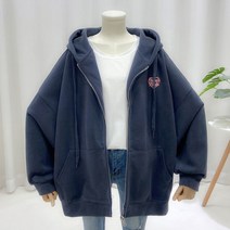 여성용 구디프 모던베이직 솔리드 컬러 후드집업