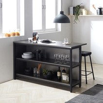 크라운디자인퍼니쳐 모던딘 메탈 그레이 수납 아일랜드 홈바테이블 1200 x 600 mm 방문설치, 메탈그레이