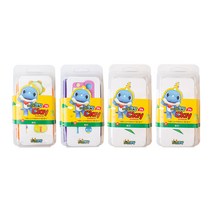 꼬마공룡 크앙만들기 클레이 50g x 4종 세트, 흰색(악기1), 초록(악기2), 보라(악기3), 주황(악기4)