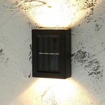 트리 LED 야외 태양광 벽부등 2p, 웜색