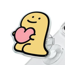쏭스디자인 체인지 탈부착 그립 아크릴 톡 휴대폰 거치대, 1개, 꼼지락 티라노 하트