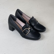 여성용 릴리 버클 로퍼힐 5cm