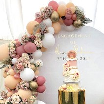 무드포인트 빈티지컬러 브라이덜샤워 꽃장식에 도움되는 빈티지 컬러 풍선 세트, 혼합색상, 1세트